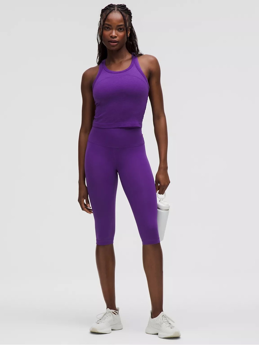 Women's lululemon size 2 Purple High-Waist Cropped 15” Active Leggings